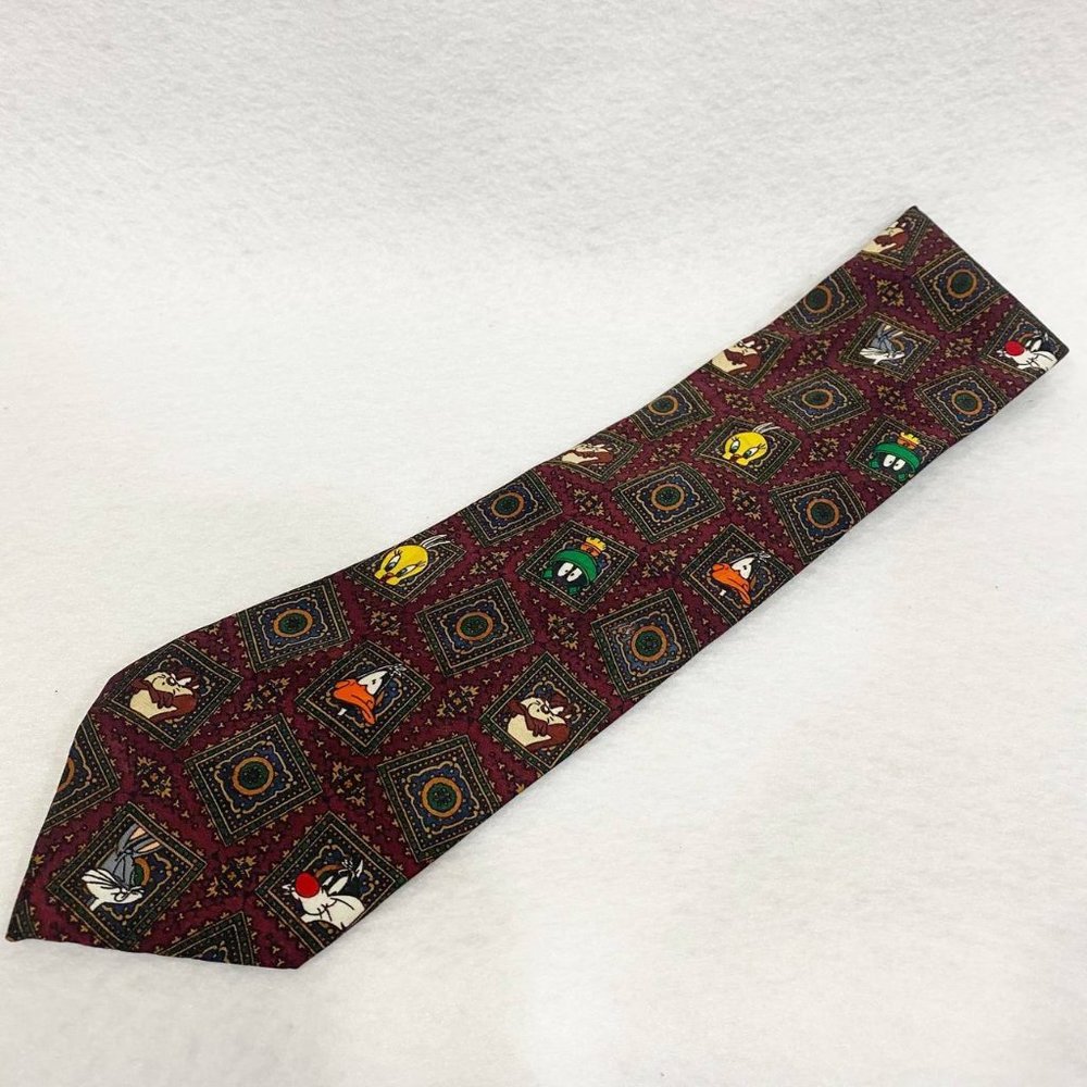 Vintage Looney Tunes Mania Men's Tie 100% Polyester